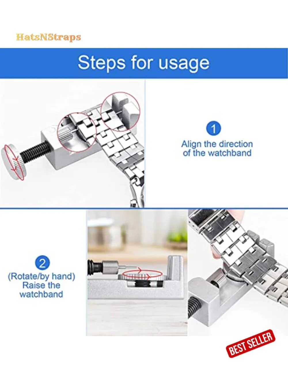 Watch Link Removal Tool Kit for Strap Repair and Resizing with 21 Pieces